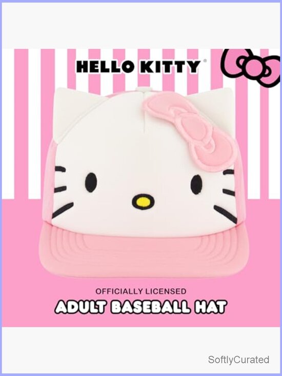 Hello Kitty Snapback Hat with 3D Ears and Ribbon main image 6